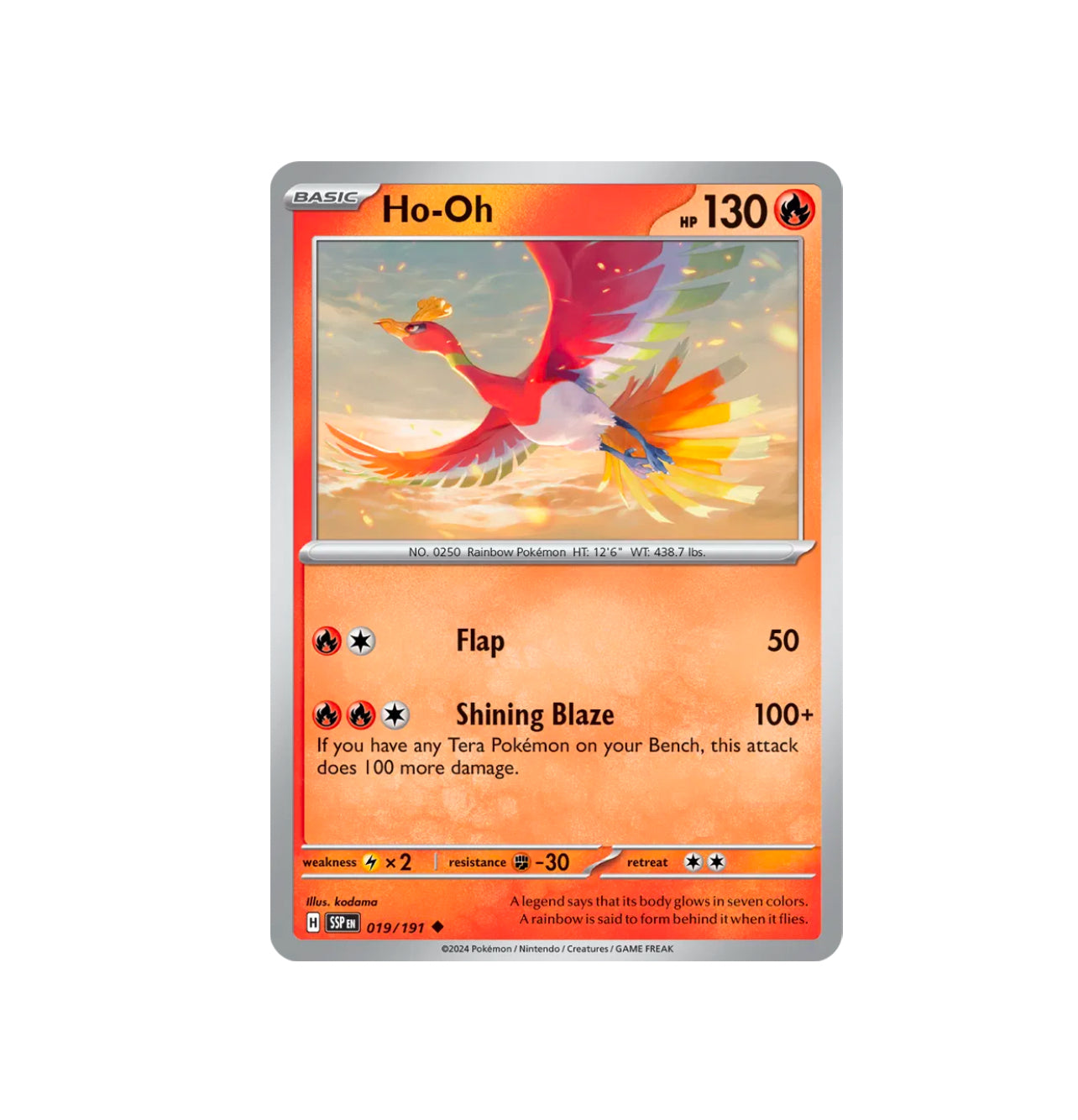 Pokemon: Ho-Oh 019/191 - SV08: Surging Sparks (Non-Holo) NM
