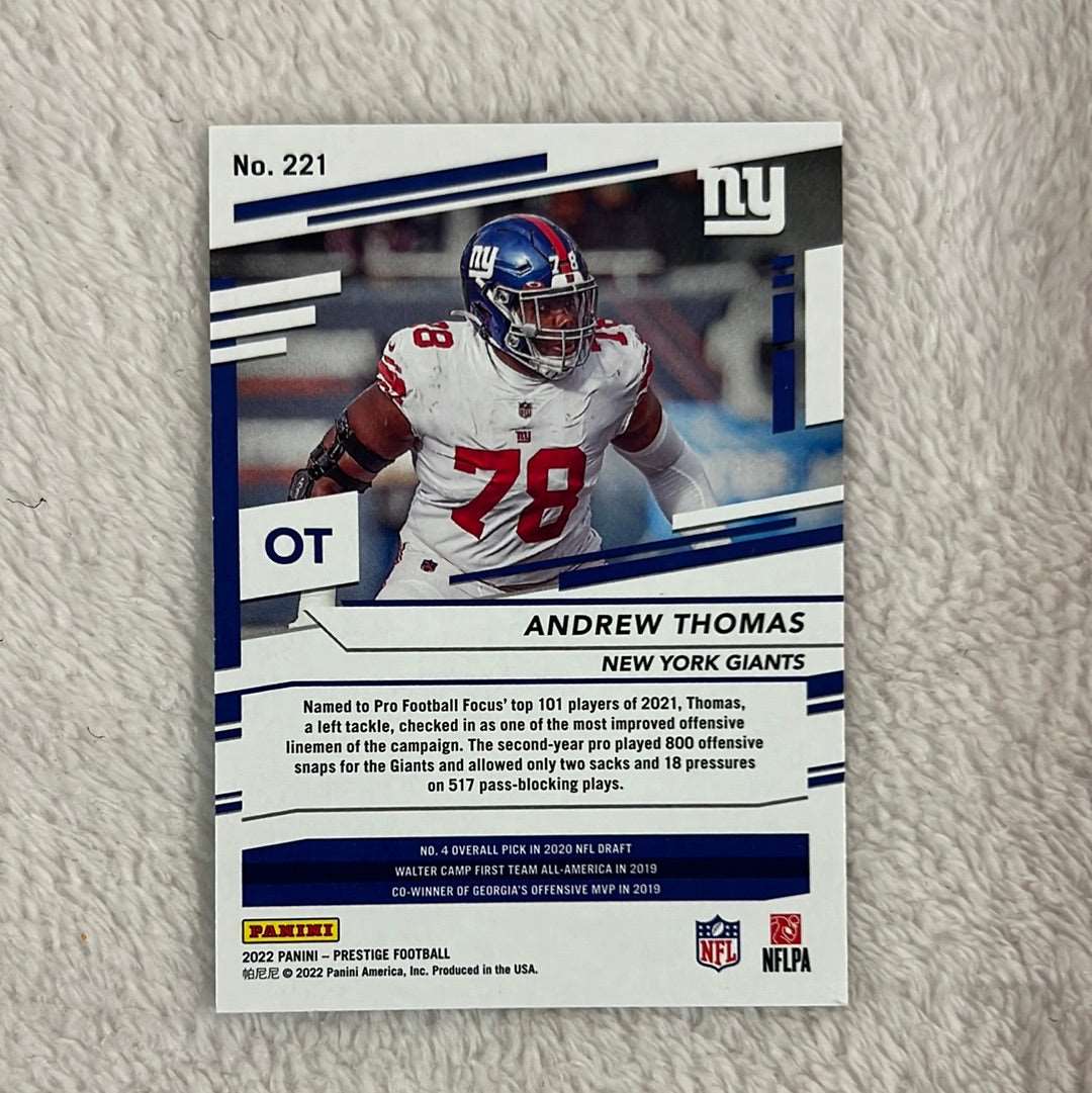 Andrew Thomas #221 - 2022 Panini Prestige (NY Giants)