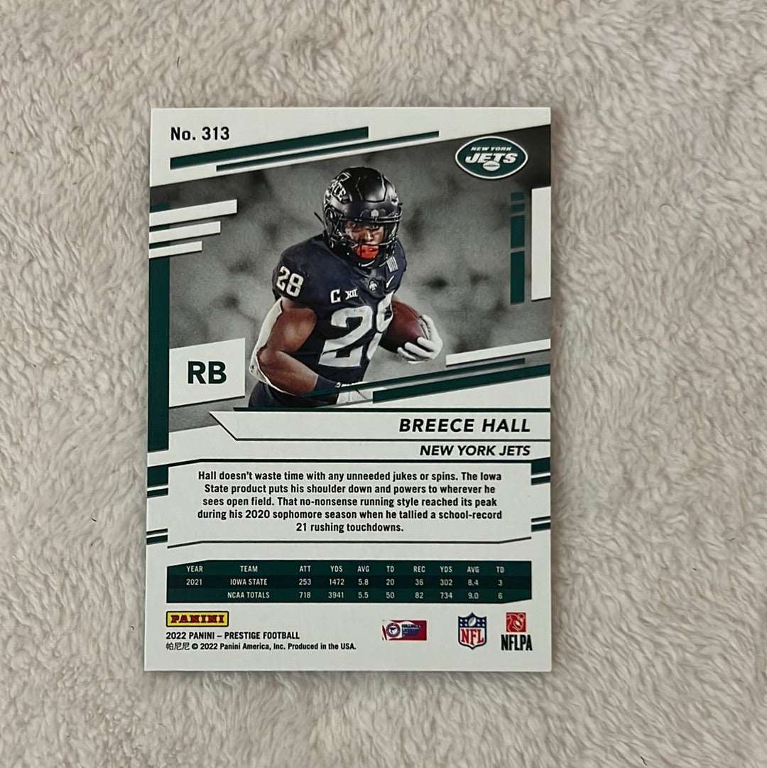 Breece Hall #313 - 2022 Panini Prestige RC (Jets)