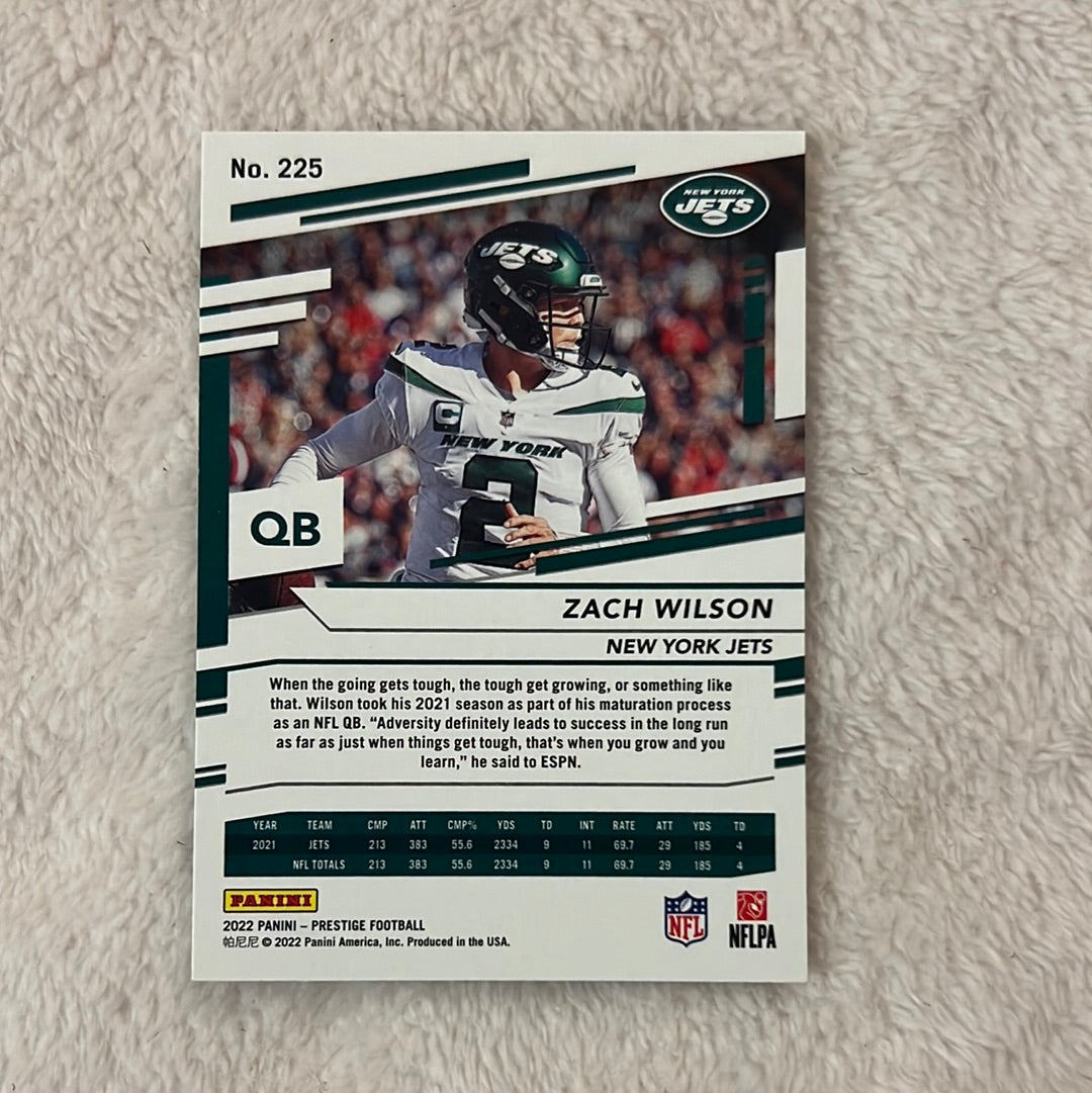 Zach Wilson #225 - 2022 Panini Prestige (Jets)