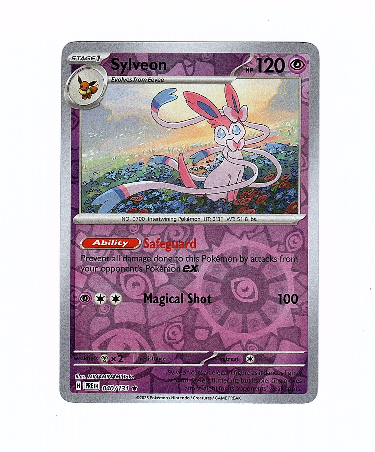 Pokemon: Sylveon 040/131 - Prismatic Evolution (Reverse Holo Rare) NM