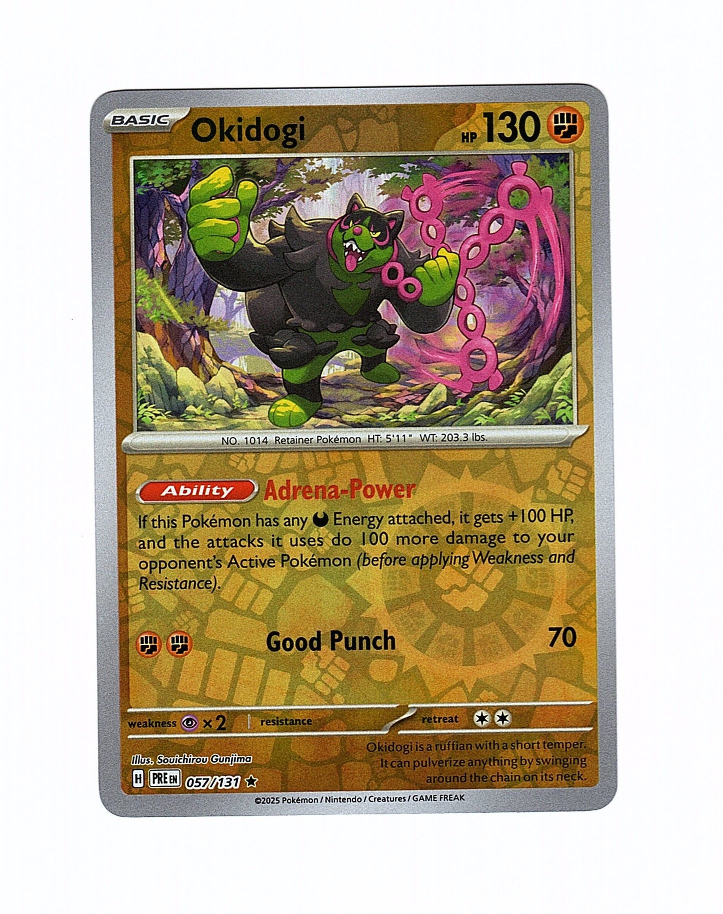 Pokemon: Okidogi 057/131 - Prismatic Evolution (Reverse Holo Rare) NM