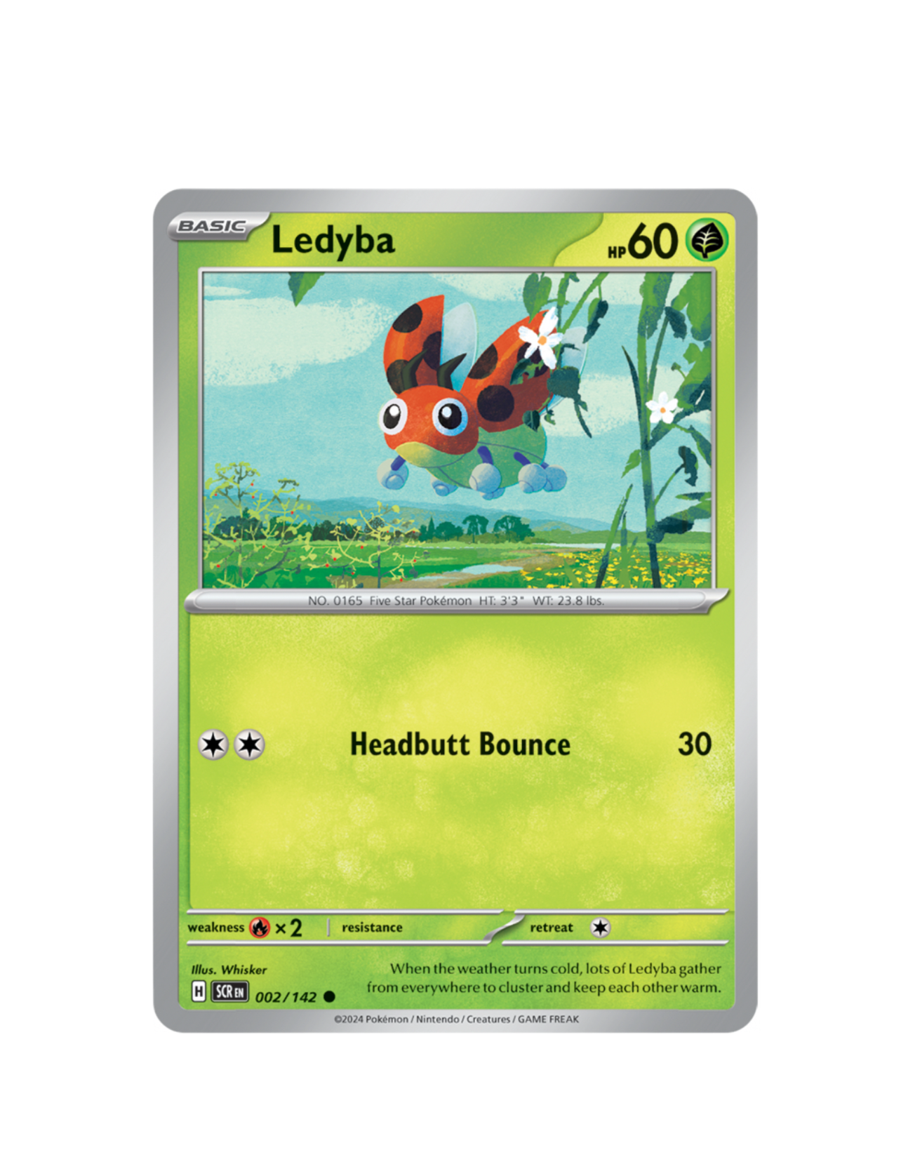 Pokemon: Ledyba 002/142 - Stellar Crown (Non-Holo Common) NM
