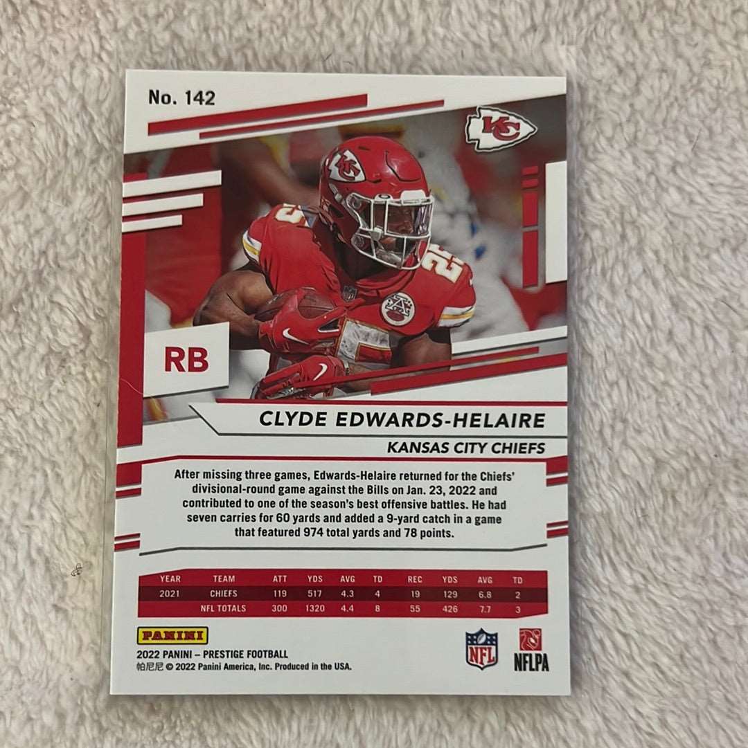 Clyde Edwards-Helaire #142 - 2022 Panini Prestige (Kansas City Chiefs)