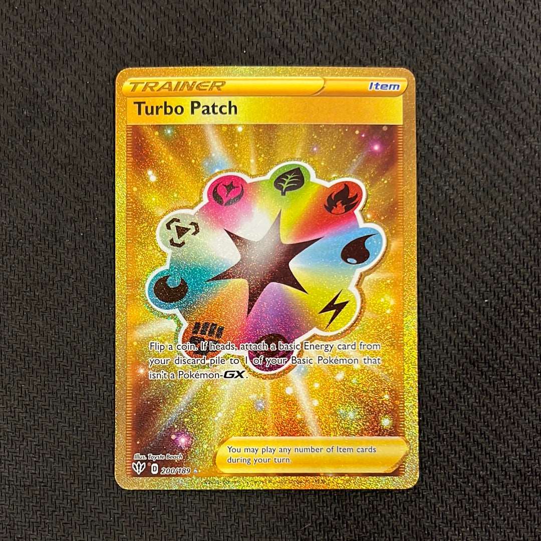 Pokémon: Turbo Patch 200/189 - Darkness Ablaze Secret Rare Gold Card