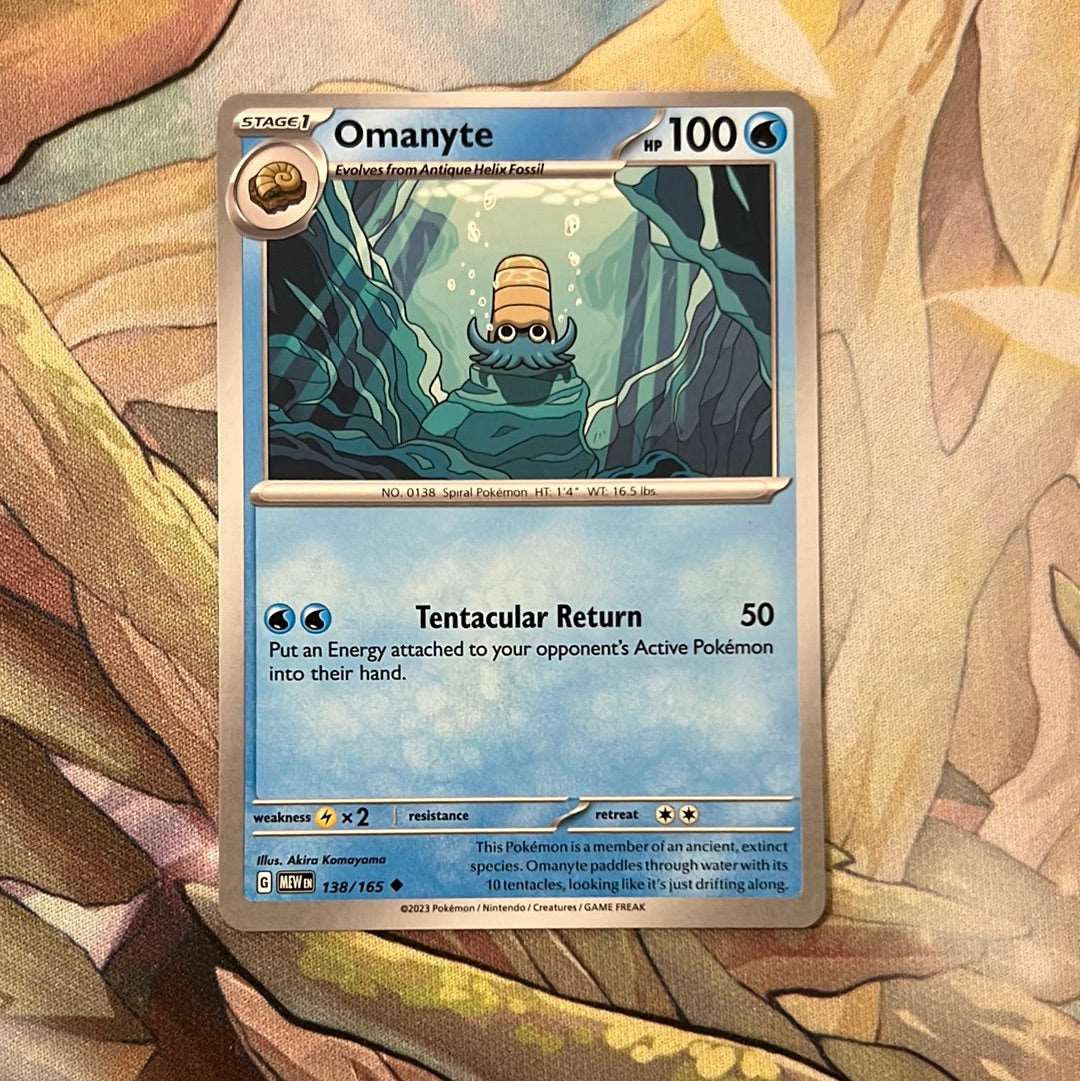 Omanyte 138/165 - SV: 151 uncommon (Non-Holo)