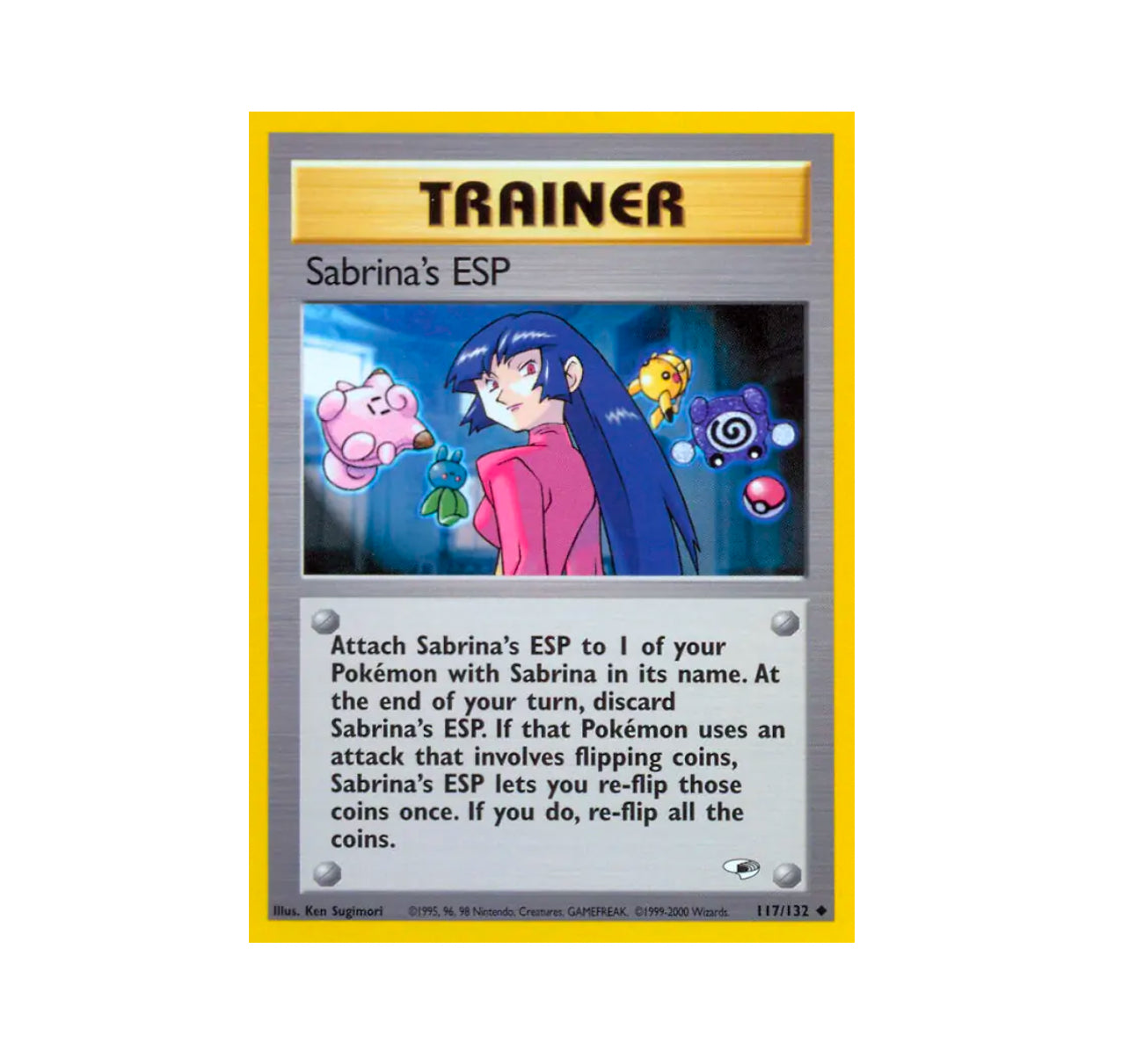 Pokemon: Sabrina’s ESP 117/132 - Gym Heroes Trainer (Non-Holo Uncommon) NM