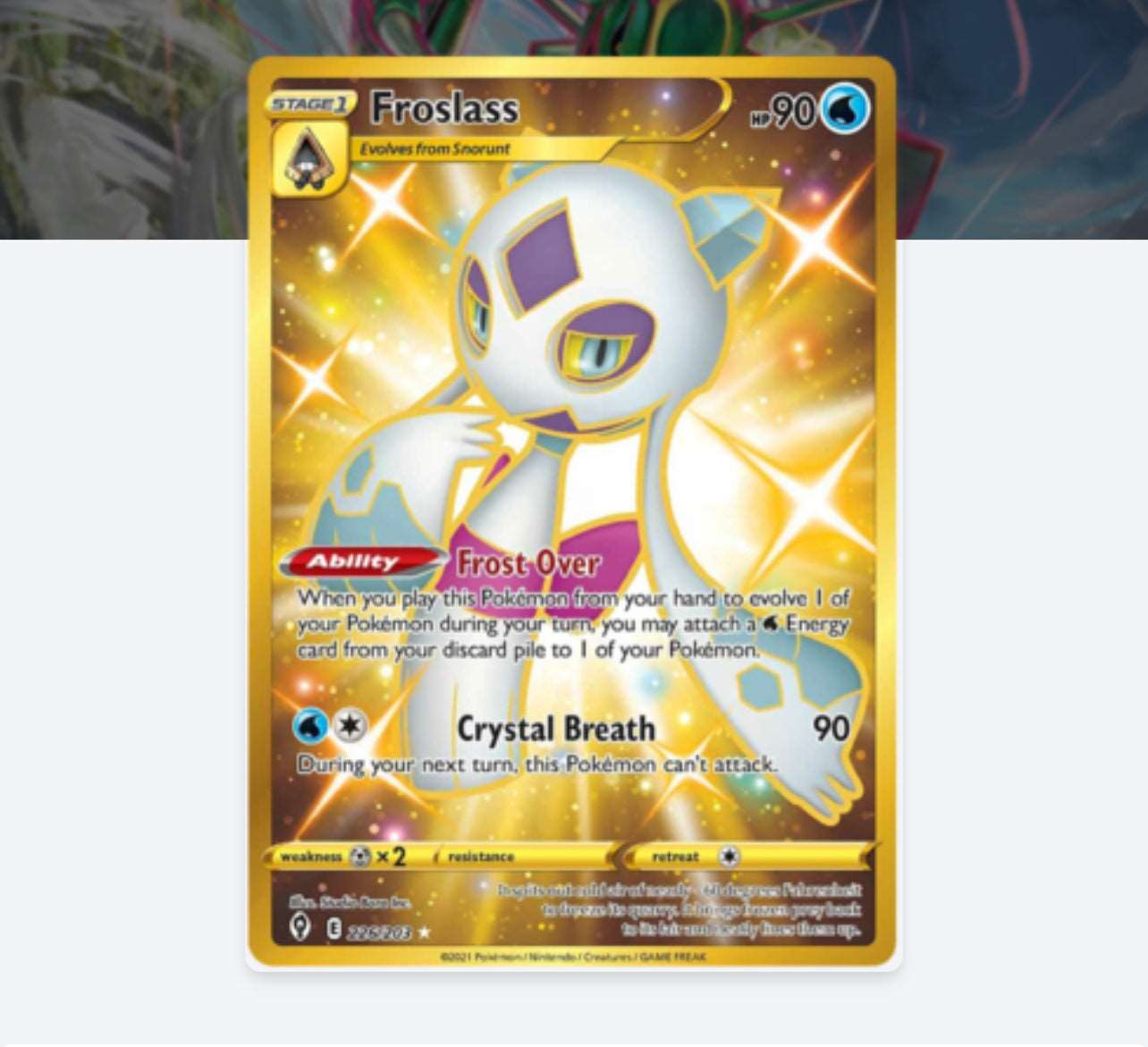 Froslass 226/203 - Evolving Skies - Secret Rare Gold
