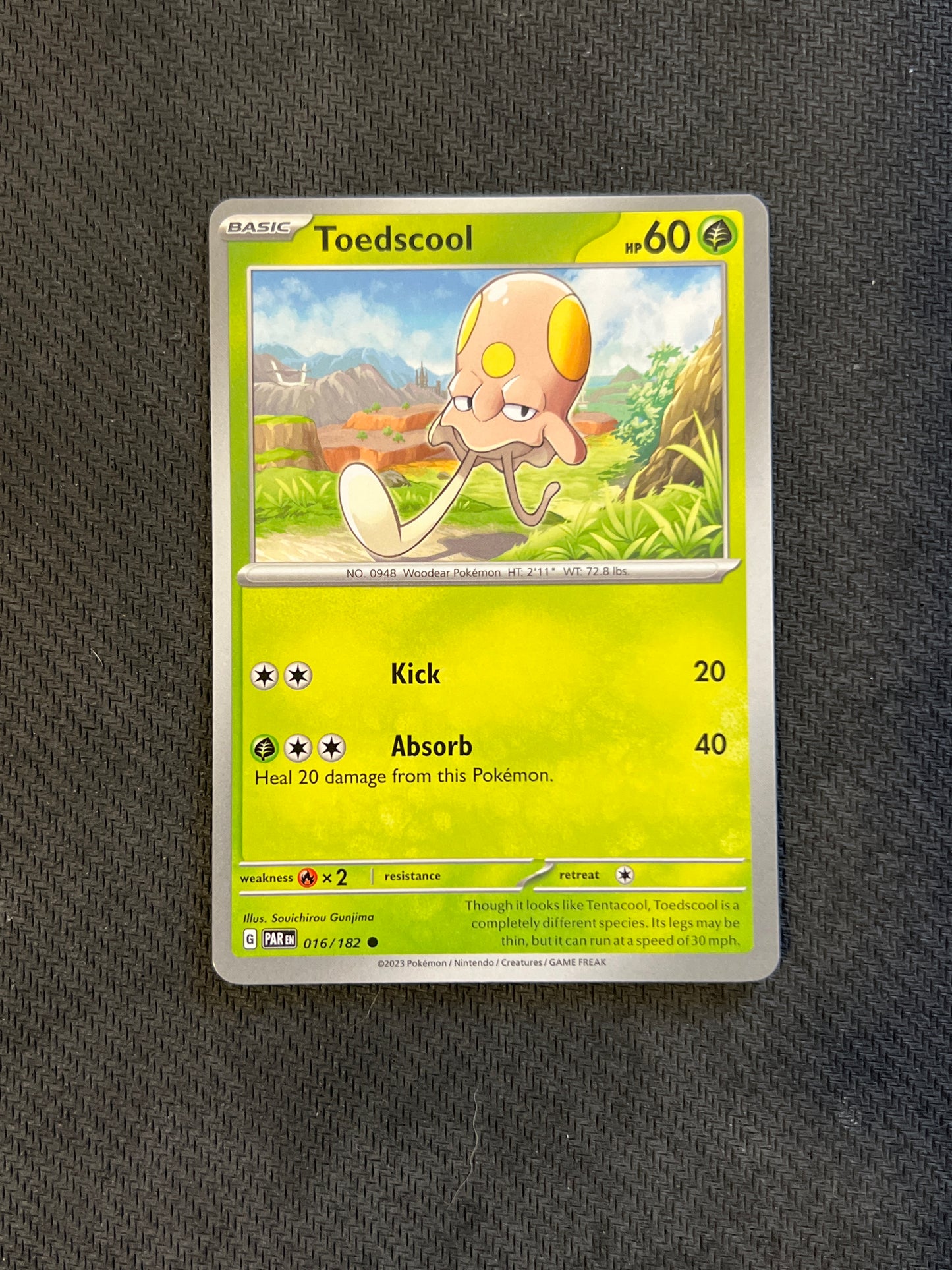 Pokémon: Toedscool 016/182 - Paradox Rift (Non-Holo) NM