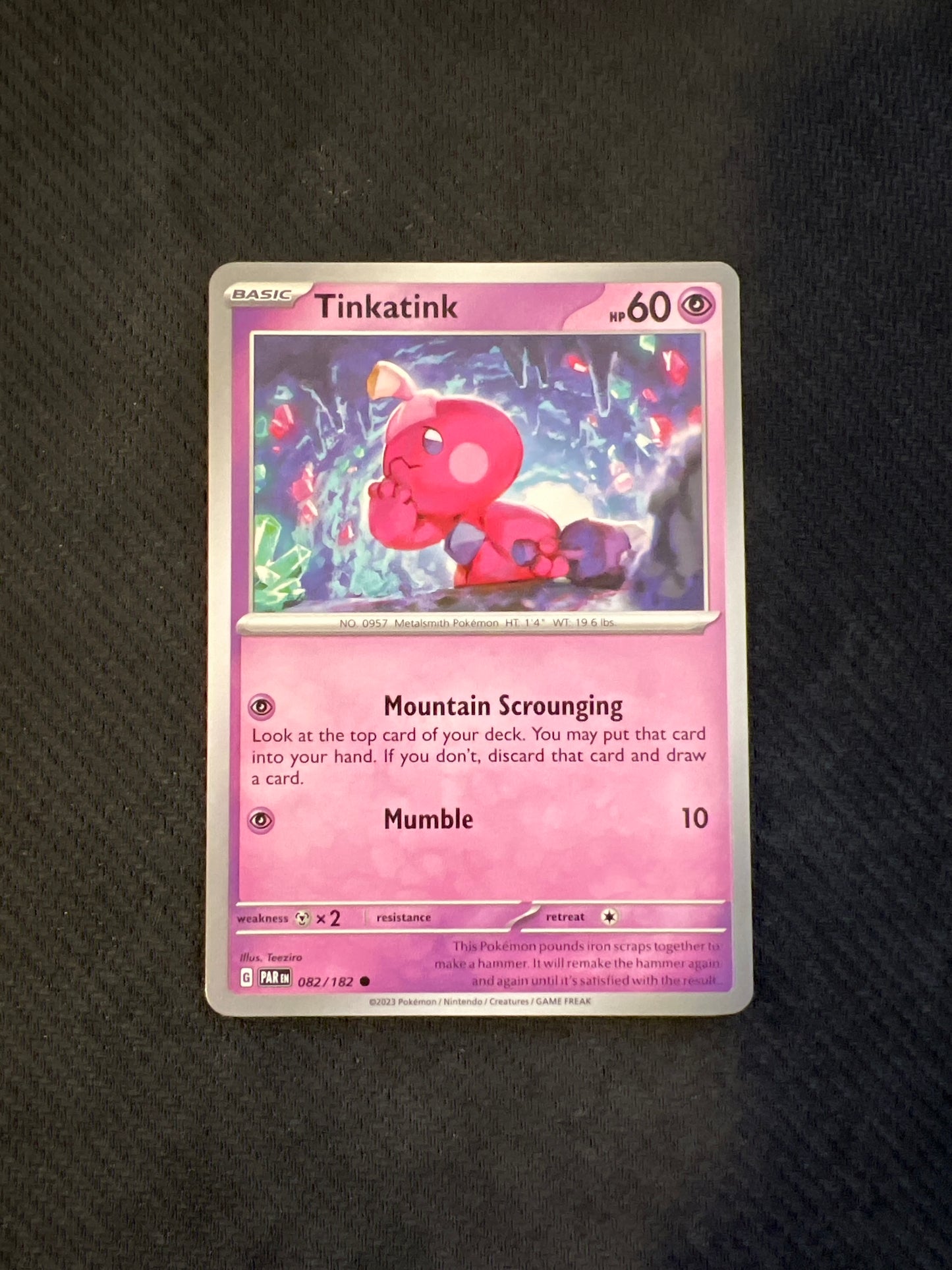 Pokemon: Tinkatink 082/182 - Paradox Rift (Non-Holo) NM