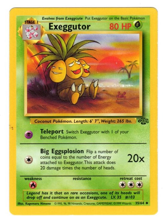 Exeggutor 35/64 Jungle Regular (Non-Holo) Pokemon Card - NM