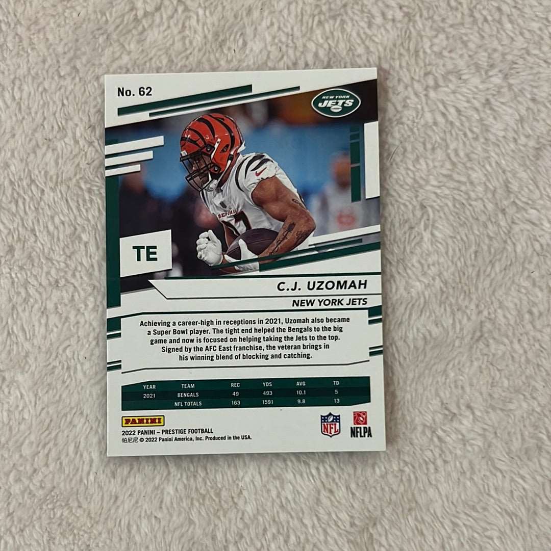 CJ Uzomah #62 - 2022 Panini Prestige (Jets)
