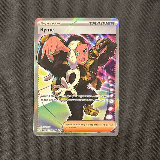 Pokémon: Ryme 221/197 - Obsidian Flames Secret Rare Trainer Full Art