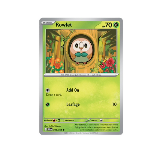 Pokemon: Rowlet 003/064 - Shrouded Fable (Non-Holo) NM