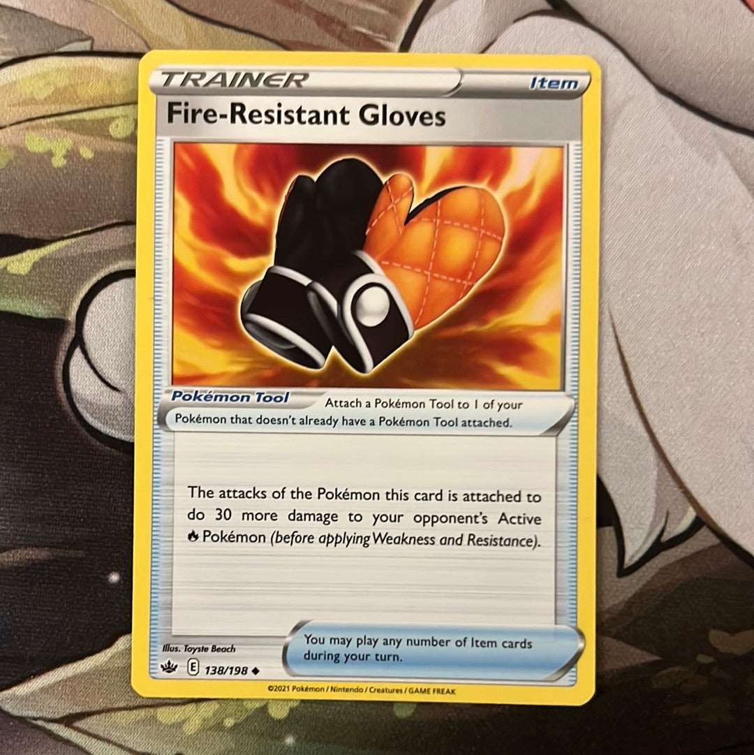 Fire-Resistant Gloves 138/198 - Chilling Reign Trainer uncommon (Non-Holo)