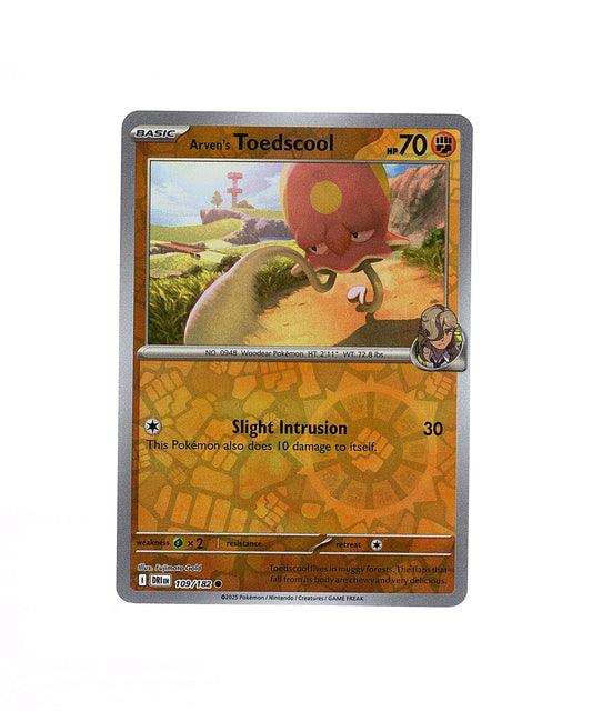 Arven's Toedscool Reverse Holo 109/182 - Destined Rivals - Pokemon Card NM