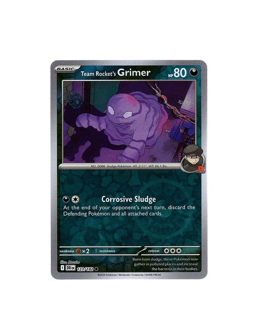 Team Rocket's Grimer 123/182 - Destined Rivals (Reverse Holo) Pokemon Card NM