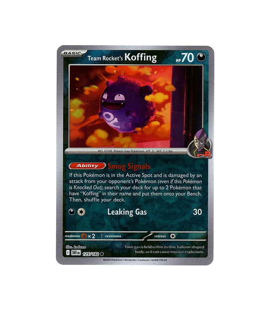 Team Rocket's Koffing 125/182 - Destined Rivals (Reverse Holo) Pokemon Card NM