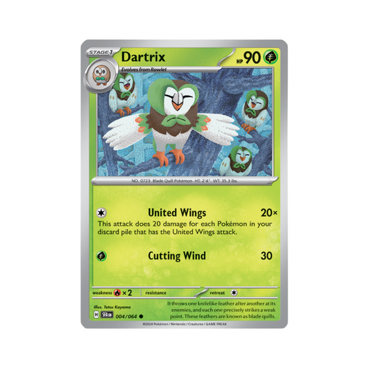 Pokemon: Dartrix 004/064 - Shrouded Fable (Non-Holo) NM