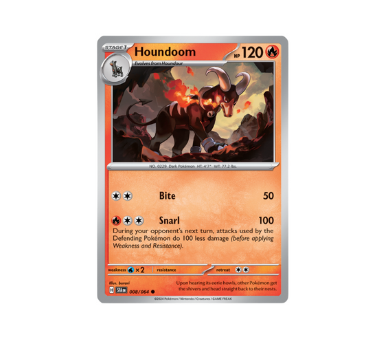 Pokemon: Houndoom 008/064 - Shrouded Fable (Non-Holo) NM
