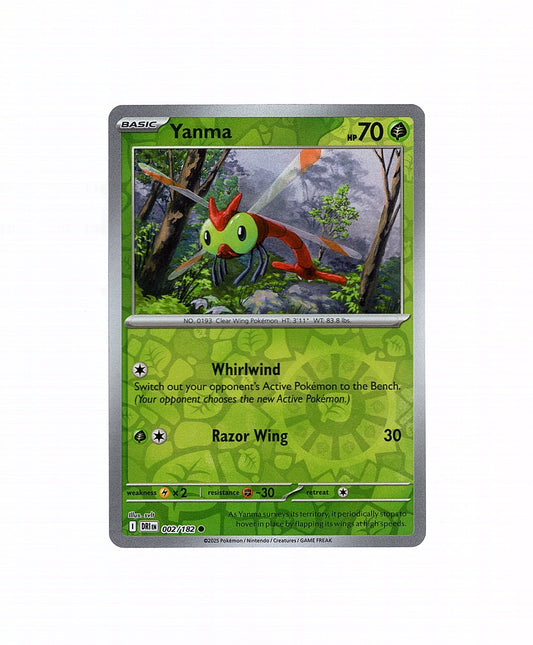Yanma 002/182 - Destined Rivals (Reverse Holo) - Pokemon Card NM