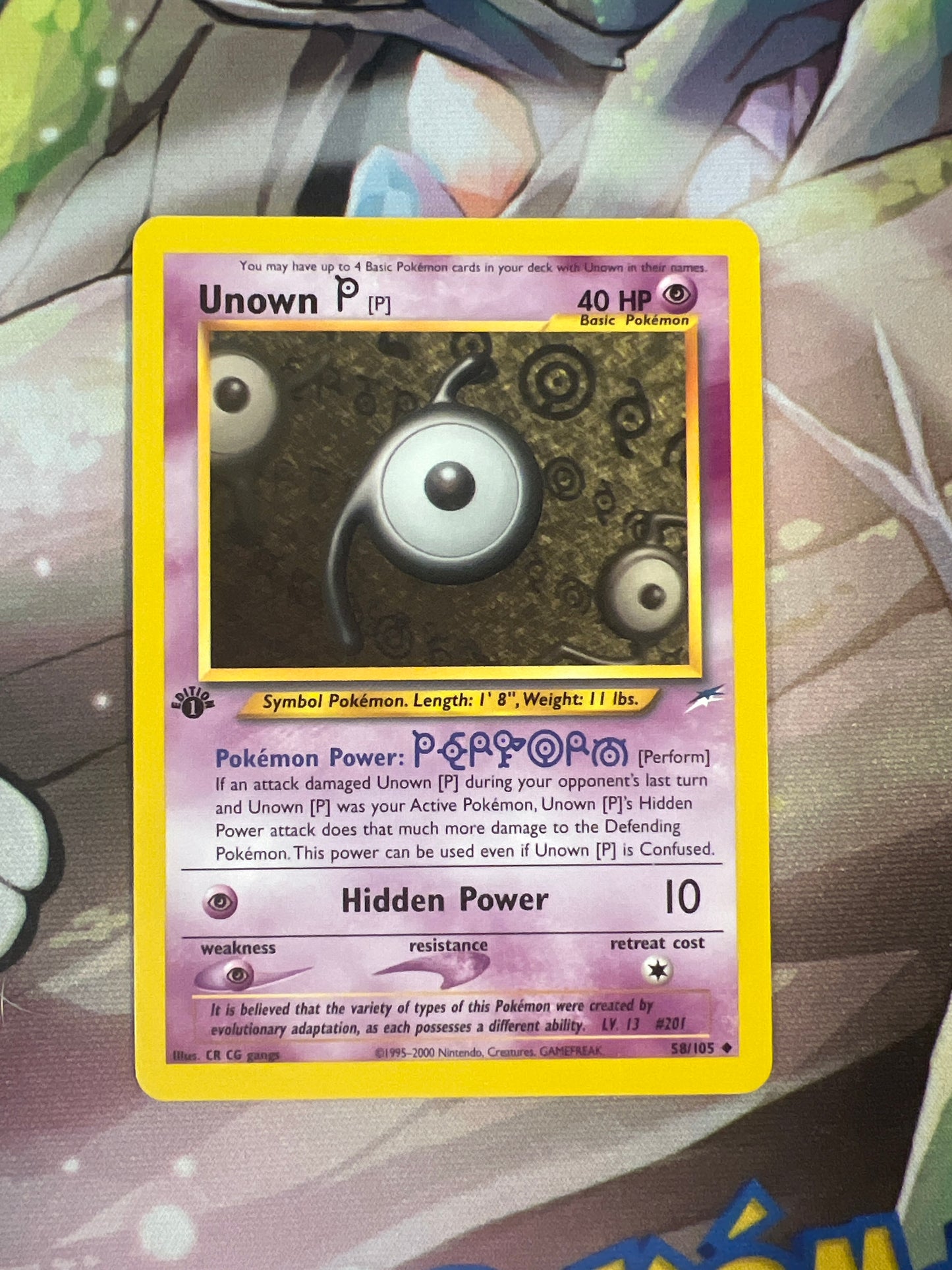 Pokemon: Unown P 58/105 [1st Edition] - Neo Destiny (Non-Holo) *Vintage Card