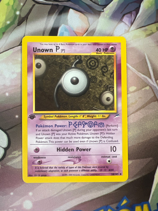 Pokemon: Unown P 58/105 [1st Edition] - Neo Destiny (Non-Holo) *Vintage Card