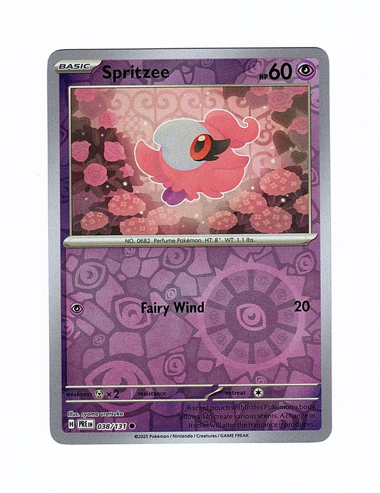 Pokemon: Spritzee 038/131 - Prismatic Evolution (Reverse Holo) NM