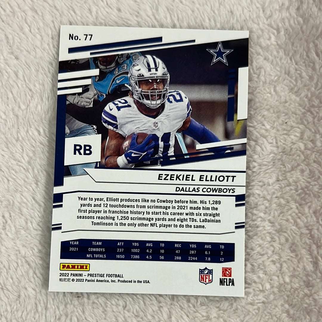 Ezekiel Elliot #77 - 2022 Panini Prestige (Dallas Cowboys)