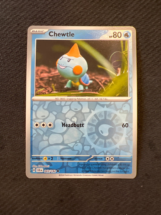 Pokemon: Chewtle 043/142 - Stellar Crown (Reverse Holo Common) NM