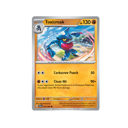 Pokemon: Toxicroak 024/64 - Shrouded Fable (Non-Holo) NM