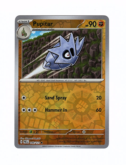 Pokemon: Pupitar 048/131 - Prismatic Evolution (Reverse Holo) NM
