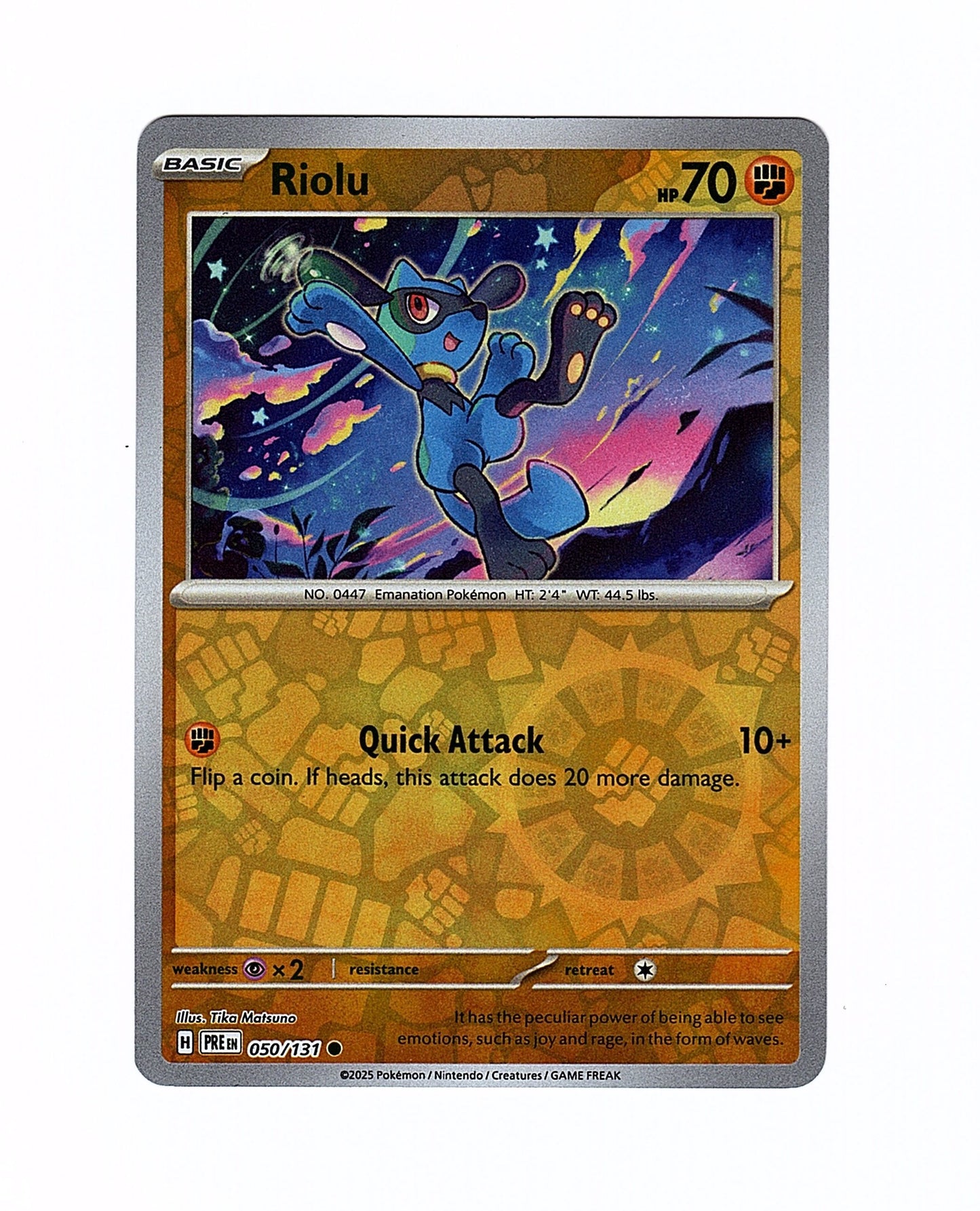 Pokemon: Riolu 050/131 - Prismatic Evolution (Reverse Holo) NM