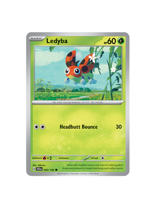 Pokemon: Ledyba 002/142 - Stellar Crown (Non-Holo Common) NM
