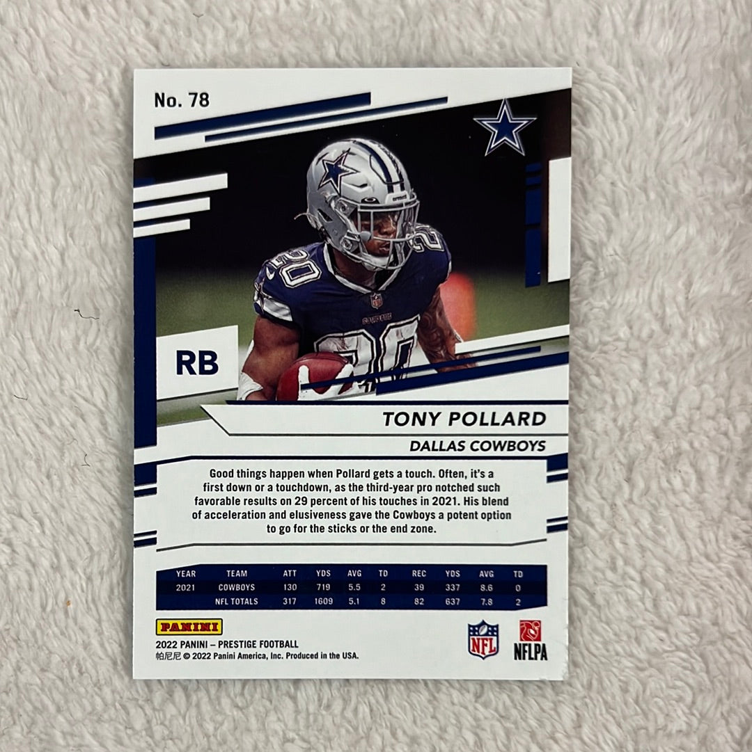 Tony Pollard #78 - 2022 Panini Prestige (Dallas Cowboys)
