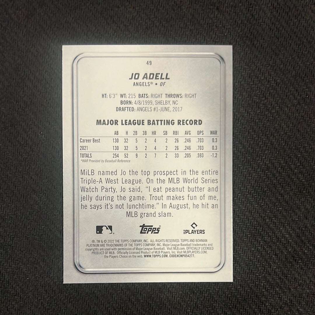 #49 Jo Adell - Angels • OF - 2022 Bowman Platinum