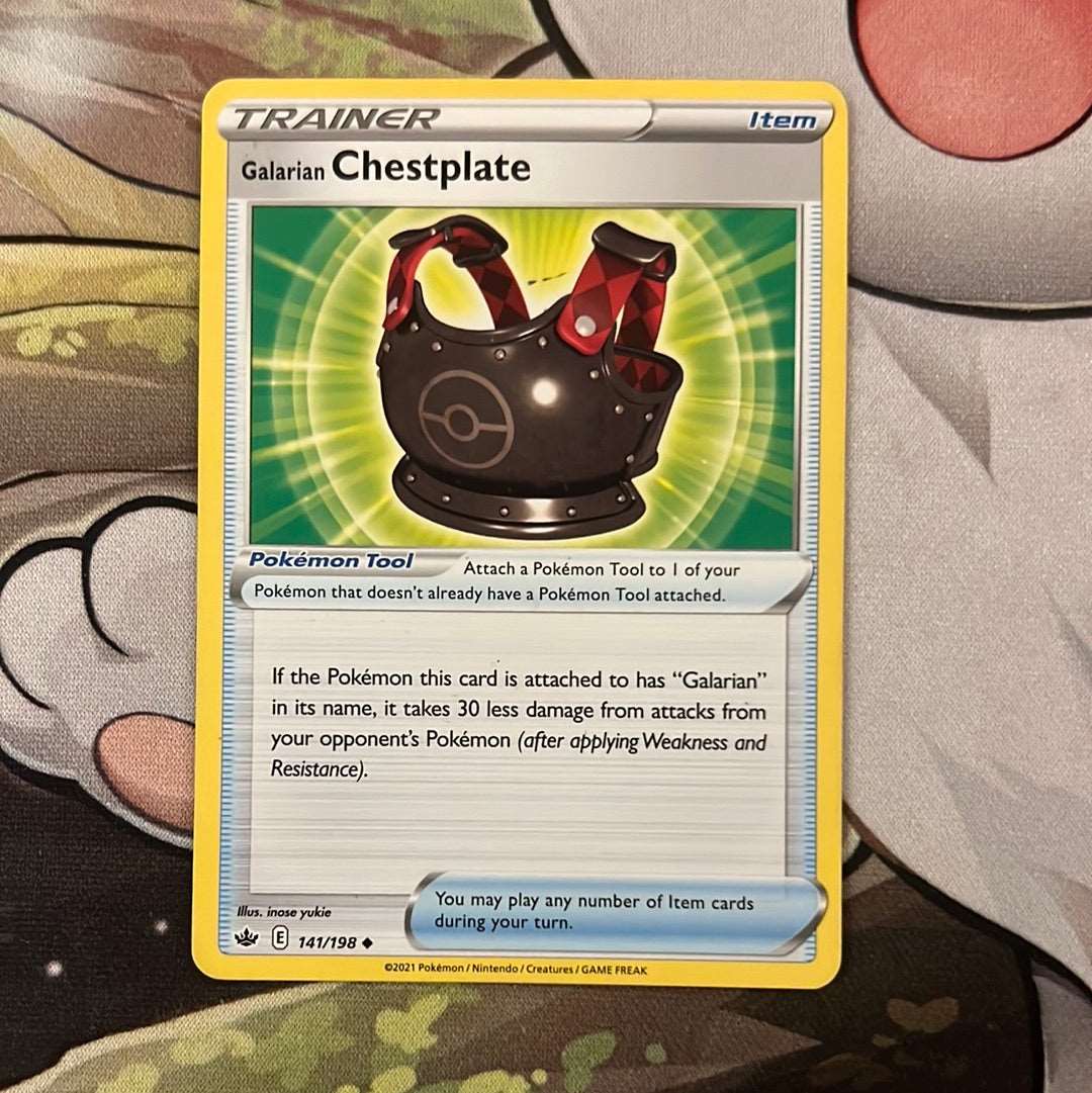 Galarian Chestplate 141/198 - Chilling Reign Trainer uncommon (Non-Holo)