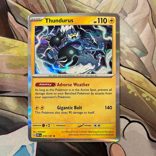 Pokemon: Thundrus 070/197 - SV: Obsidian Flames (Holo Rare)NM