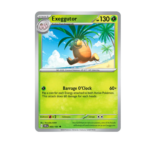 Pokemon: Exeggutor 003/191 - SV08: Surging Sparks (Non-Holo) NM