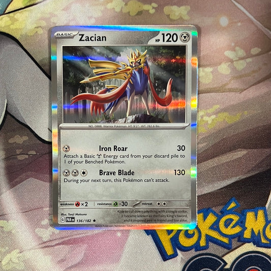 Pokemon: Zacian 136/182 - SV Paradox Rift (Holo Rare)NM