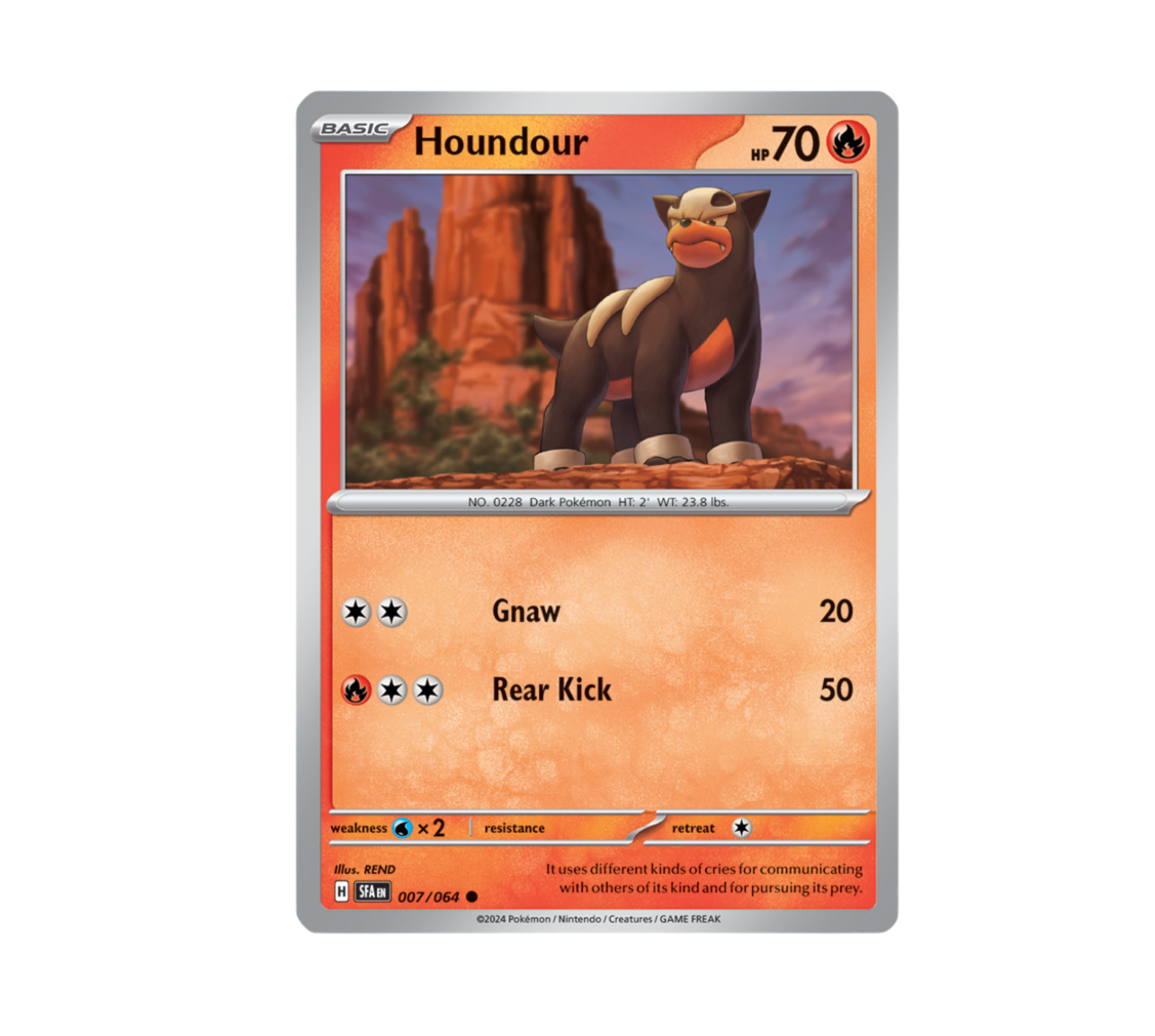 Pokemon: Houndour 007/064 - Shrouded Fable (Non-Holo) NM