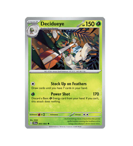 Pokemon: Decidueye 005/064 - Shrouded Fable (Non-Holo) NM