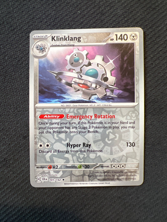 Pokemon: Klinklang 101/142 - Stellar Crown (Reverse Holo Rare) NM