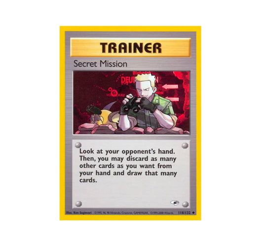 Pokemon: Secret Mission 118/132 - Gym Heroes Trainer (Non-Holo Uncommon) NM
