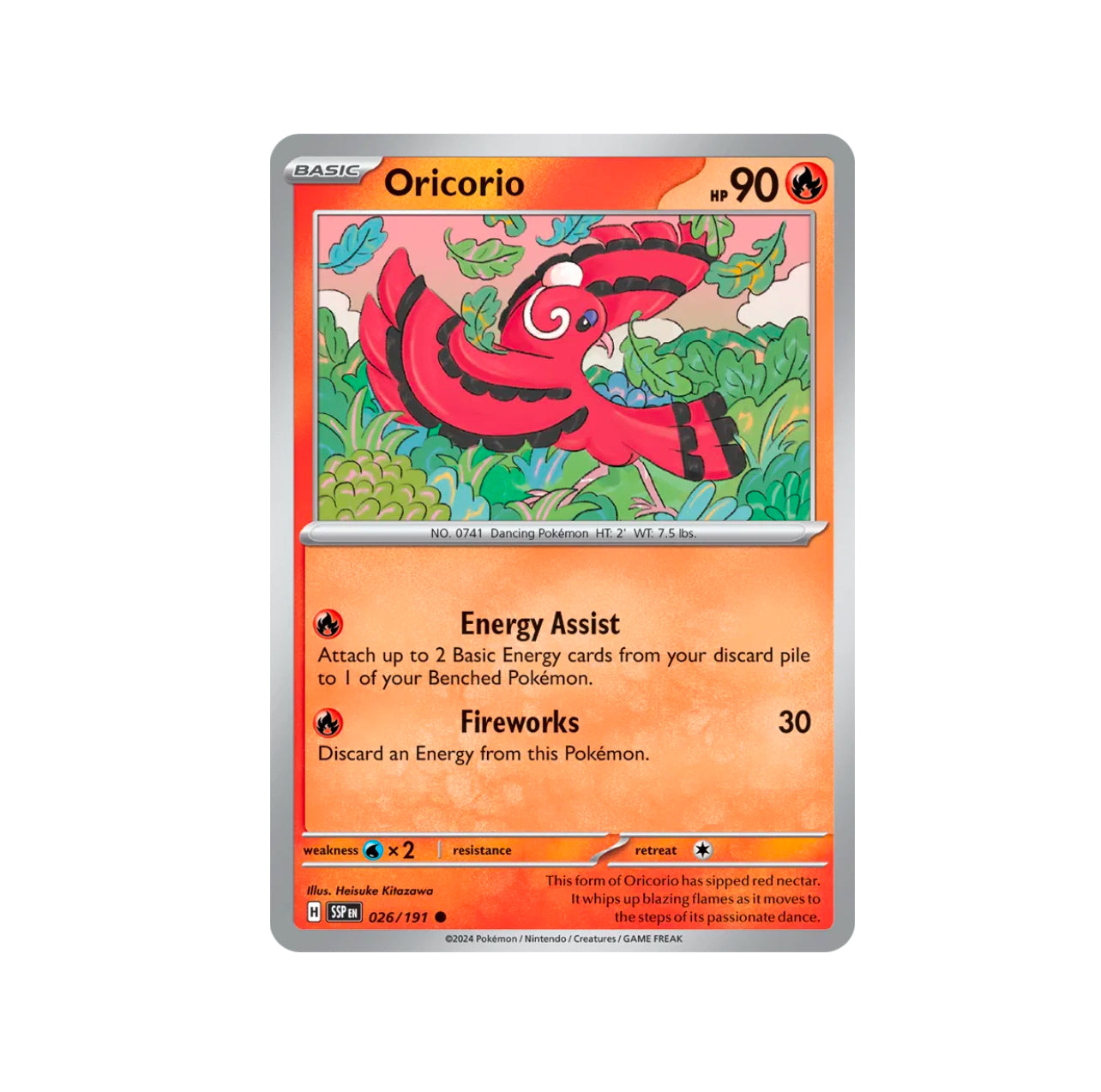 Pokemon: Oricorio 026/191 - SV08: Surging Sparks (Non-Holo) NM