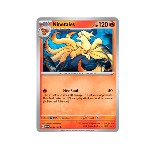 Pokemon: Ninetales 017/191 - SV08: Surging Sparks (Non-Holo) NM