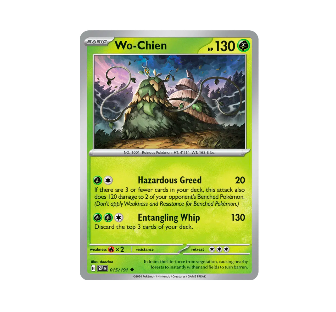 Pokemon: Wo-Chien 015/191 - SV08: Surging Sparks (Non-Holo) NM