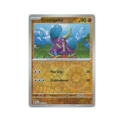 Pokemon: Crabrawler 087/142 - Stellar Crown (Reverse Holo Common) NM