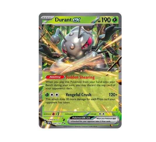 Pokemon: Durant 004/191 - SV08: Surging Sparks (Double Rare) NM