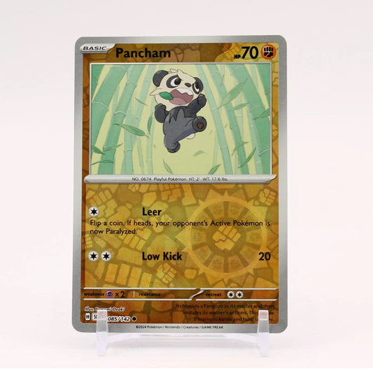 Pokemon: Pancham 085/142 - Stellar Crown (Reverse Holo Common) NM